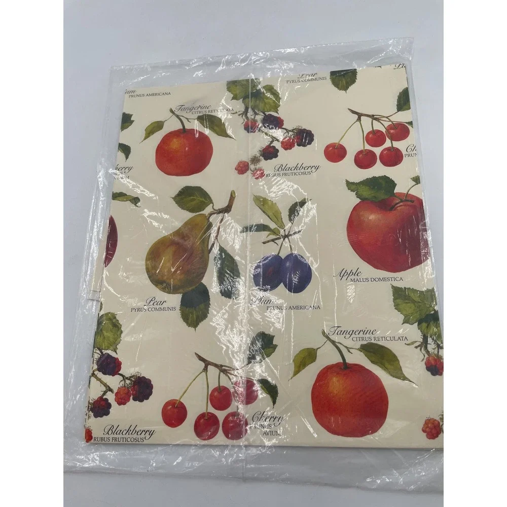 Vintage 1980s Current Botanical Birds & Fruit Gift Wrap 4 Sealed Packs SEALED